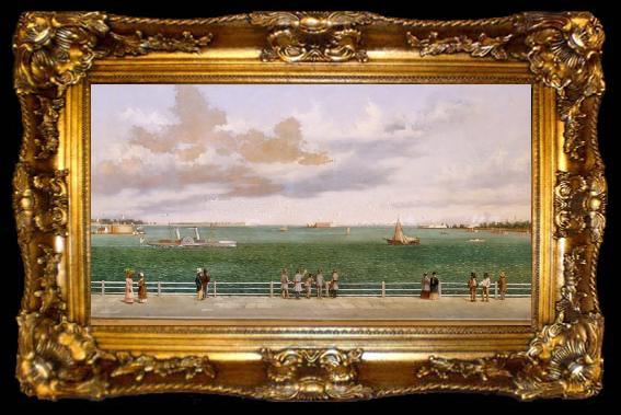 framed  William Aiken Walker Charleston Harbor, ta009-2